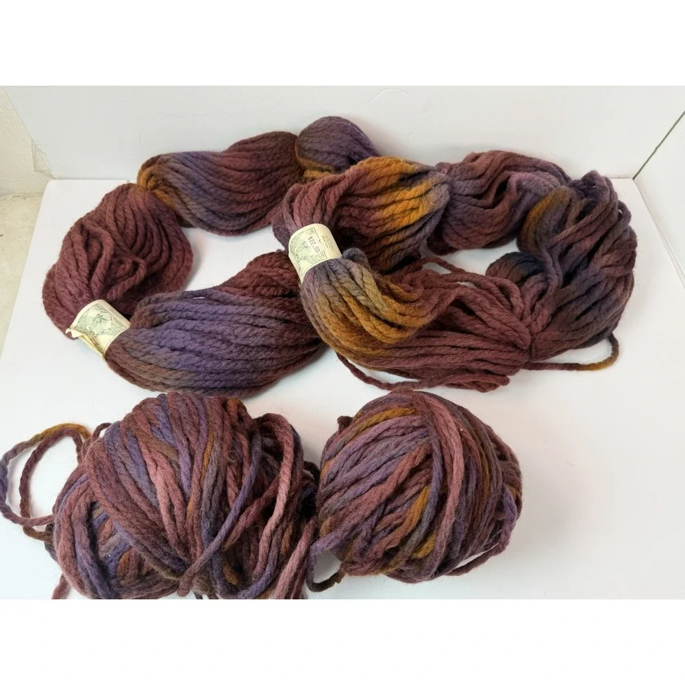The Great Adirondack Yarn Co. 100% Wool - 100yds Hand Dyed Lot Of 4 READ